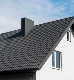 House roof with chimney